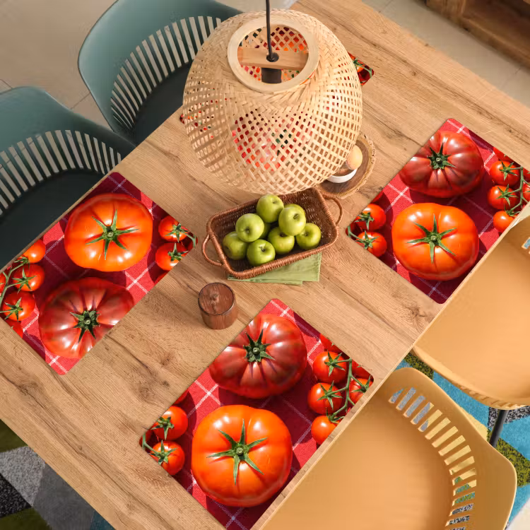 Tischset - 6 Stück - Tomate – Rot – Essen — 4