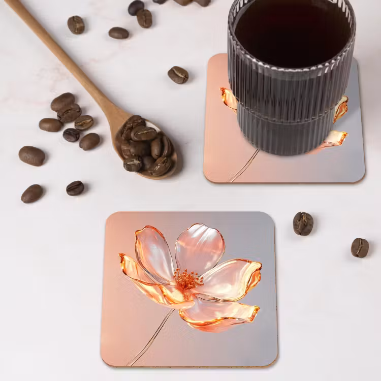 Untersetzer - Gläser - Blume - Rosa — 4