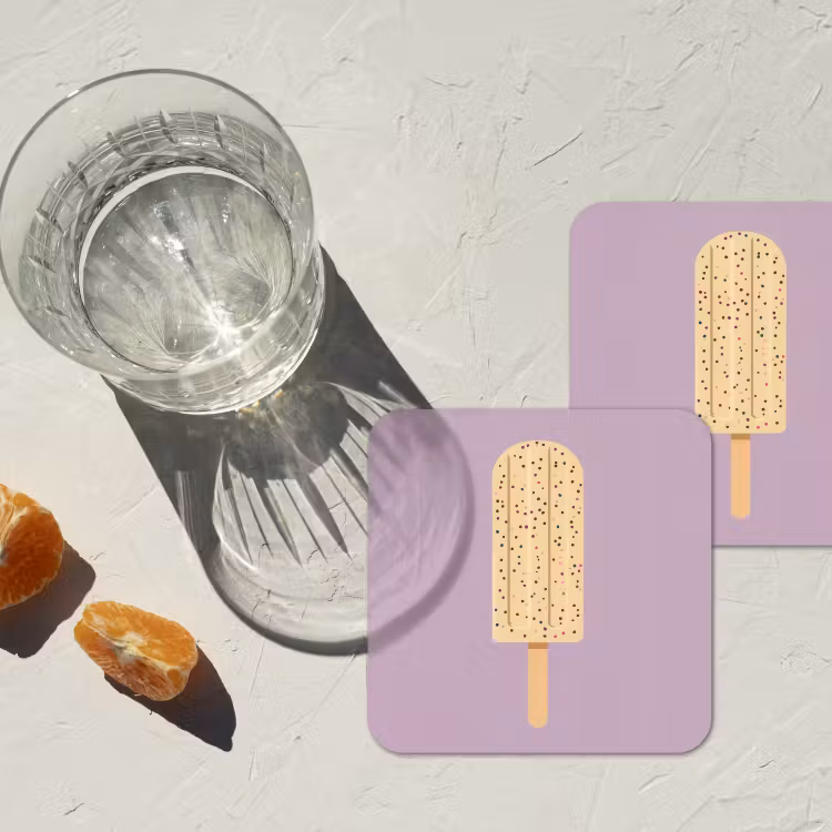 Untersetzer​ - Beige - Eiscreme - Sprenkeln — 2