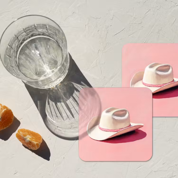 Untersetzer​ - Summers - Hut - Rosa — 2