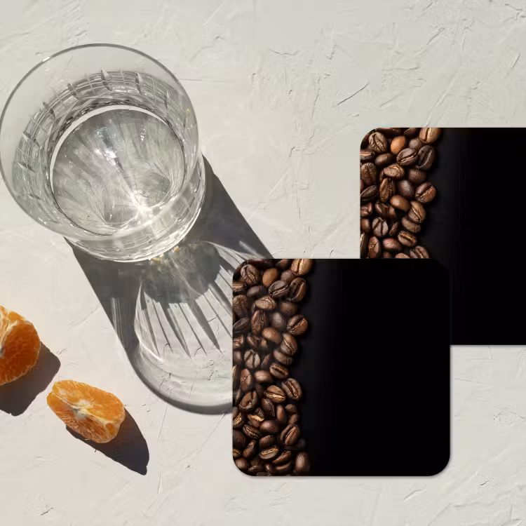 Untersetzer​ - Kaffeebohnen - Schwarz - Einfach — 2