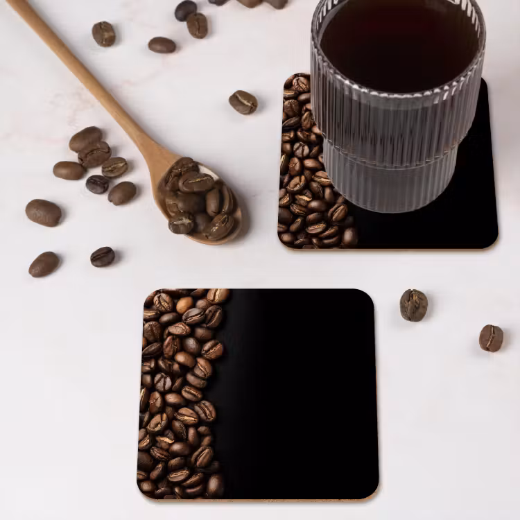 Untersetzer​ - Kaffeebohnen - Schwarz - Einfach — 4