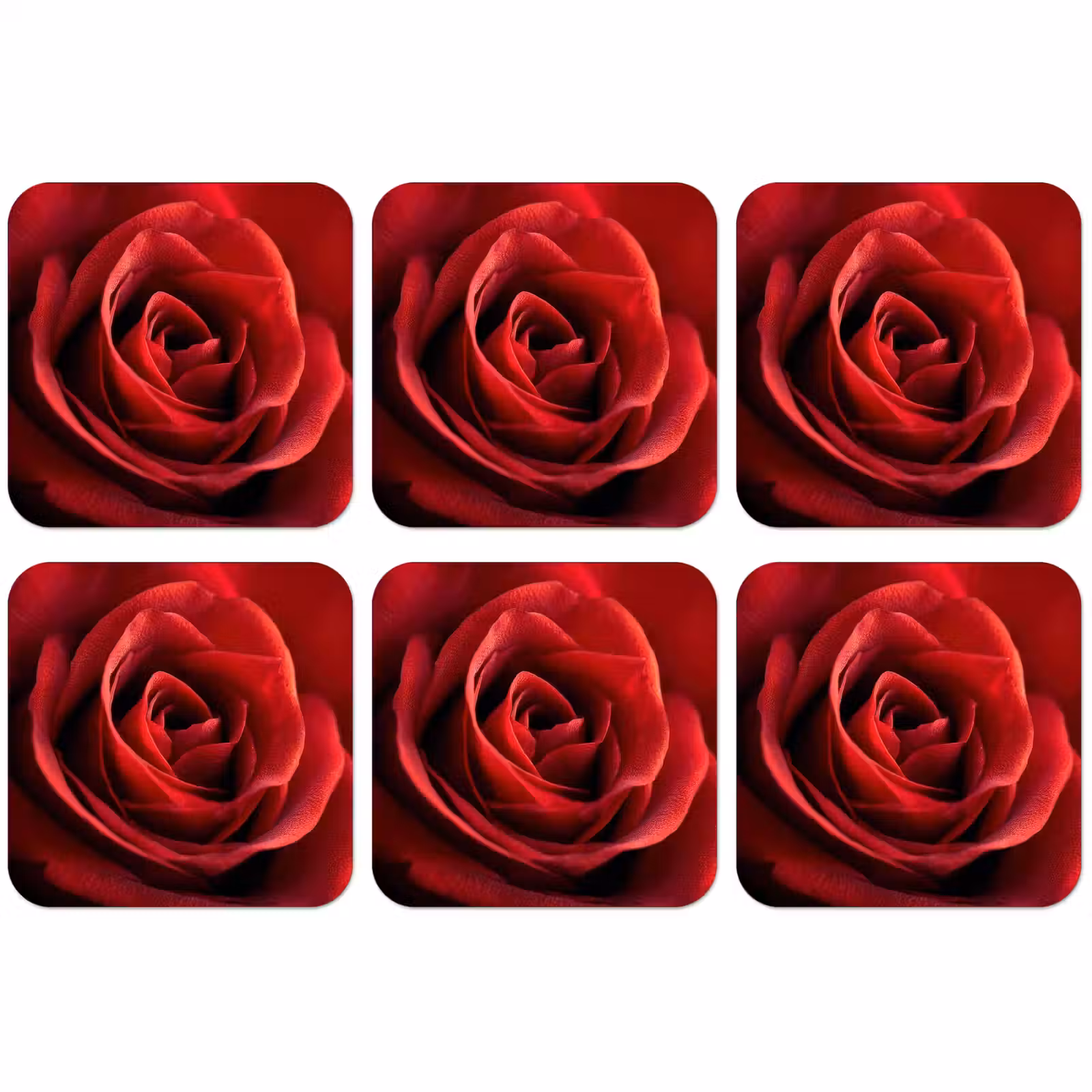 Untersetzer​ - Rot - Rose - Romantisch — 1