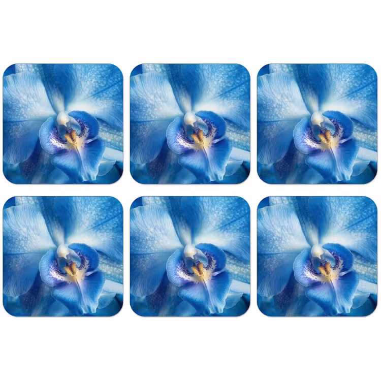Untersetzer​ - Blau - Orchidee - Elegeant — 1