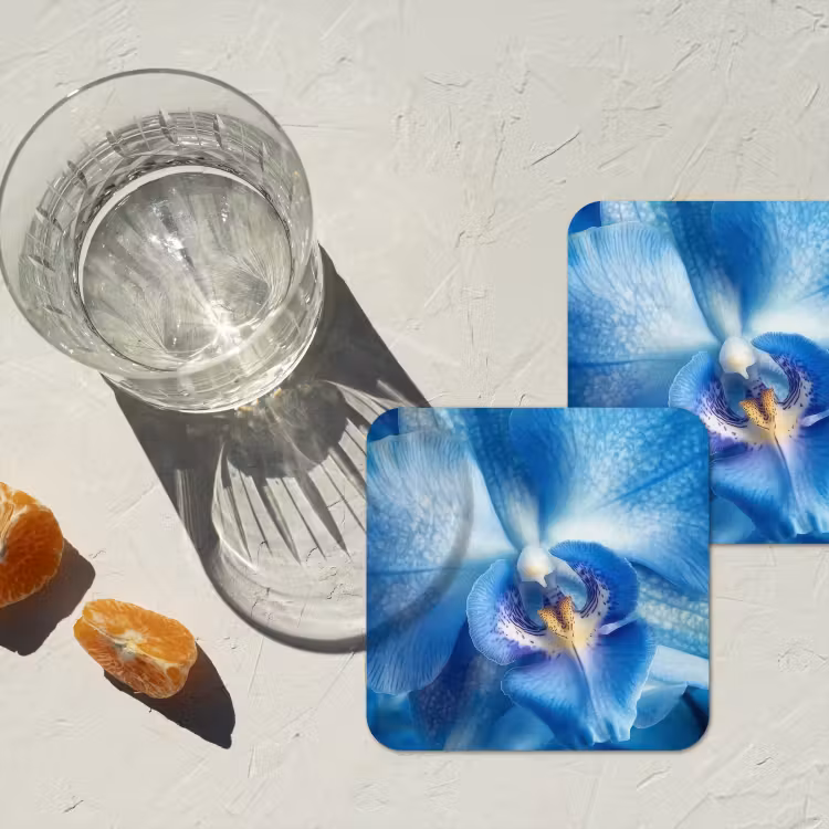 Untersetzer​ - Blau - Orchidee - Elegeant — 2