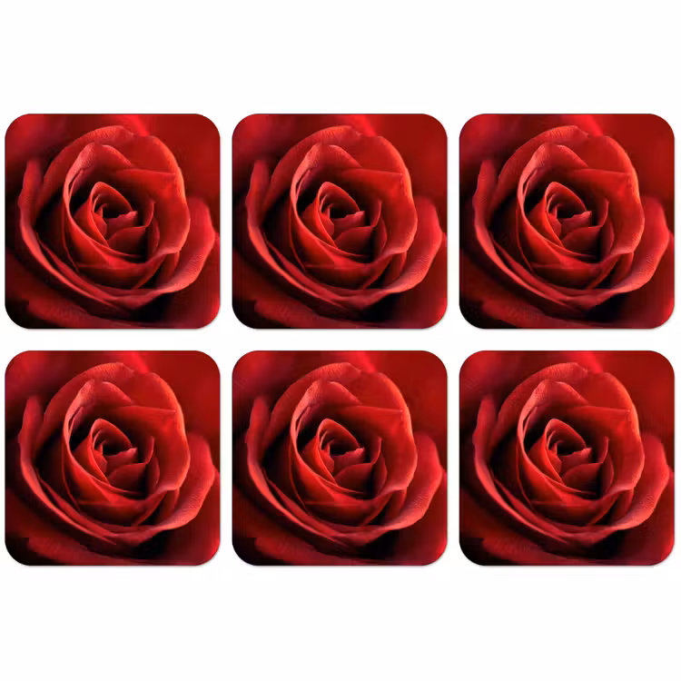 Untersetzer​ - Rot - Rose - Romantisch — 1