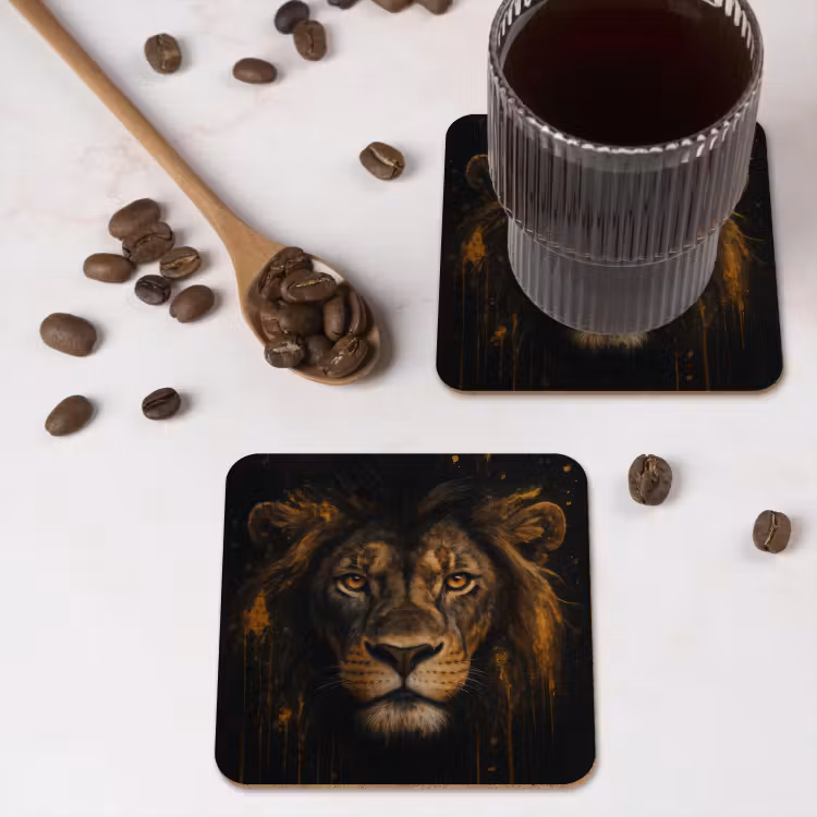 Untersetzer - Löwe - Gold - Drops — 4