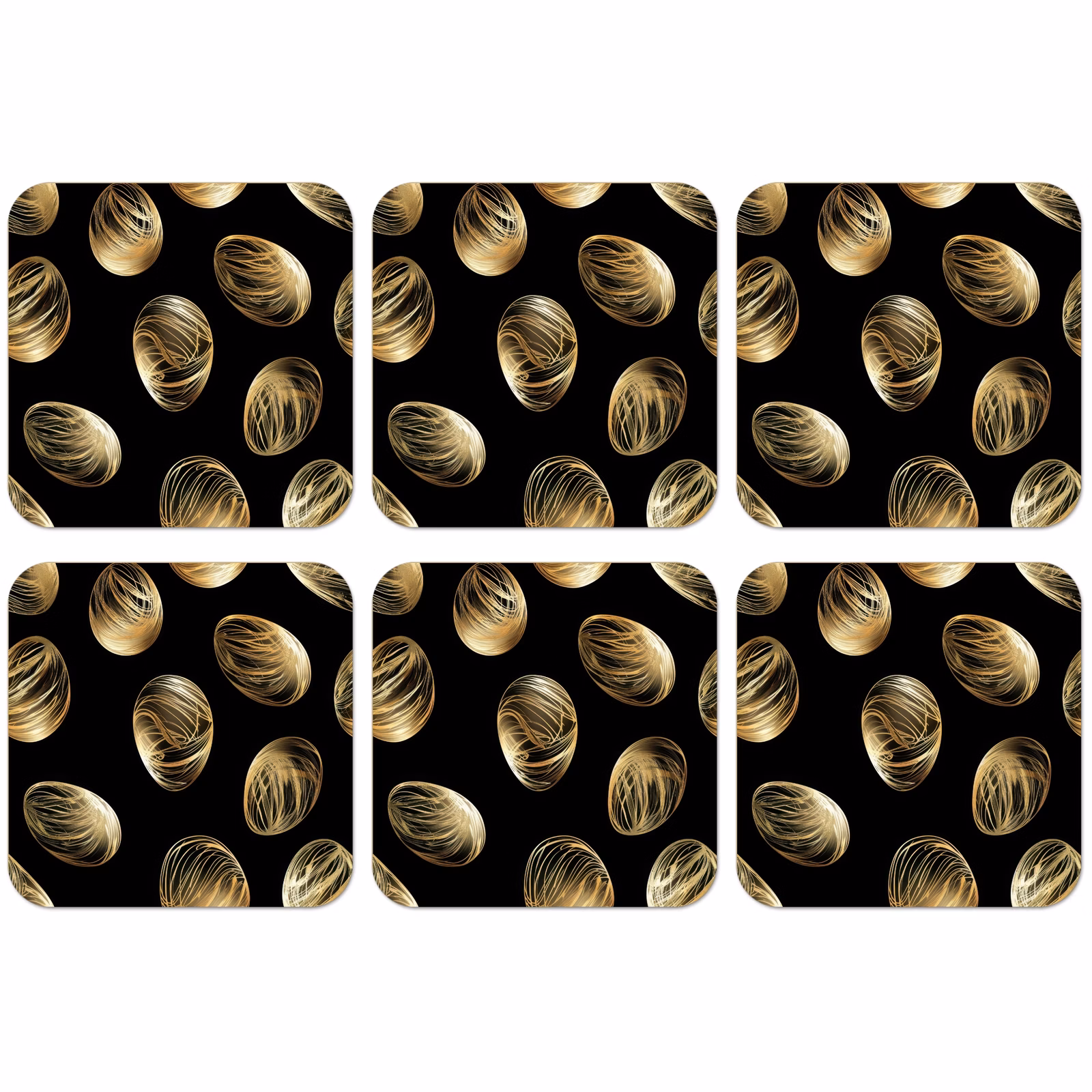 Untersetzer​ - Eier - Gold - Muster — 1