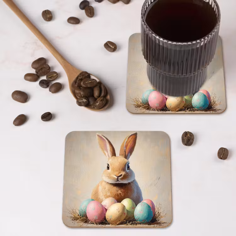 Untersetzer​ - Osterhase - Pastell - Eier — 4
