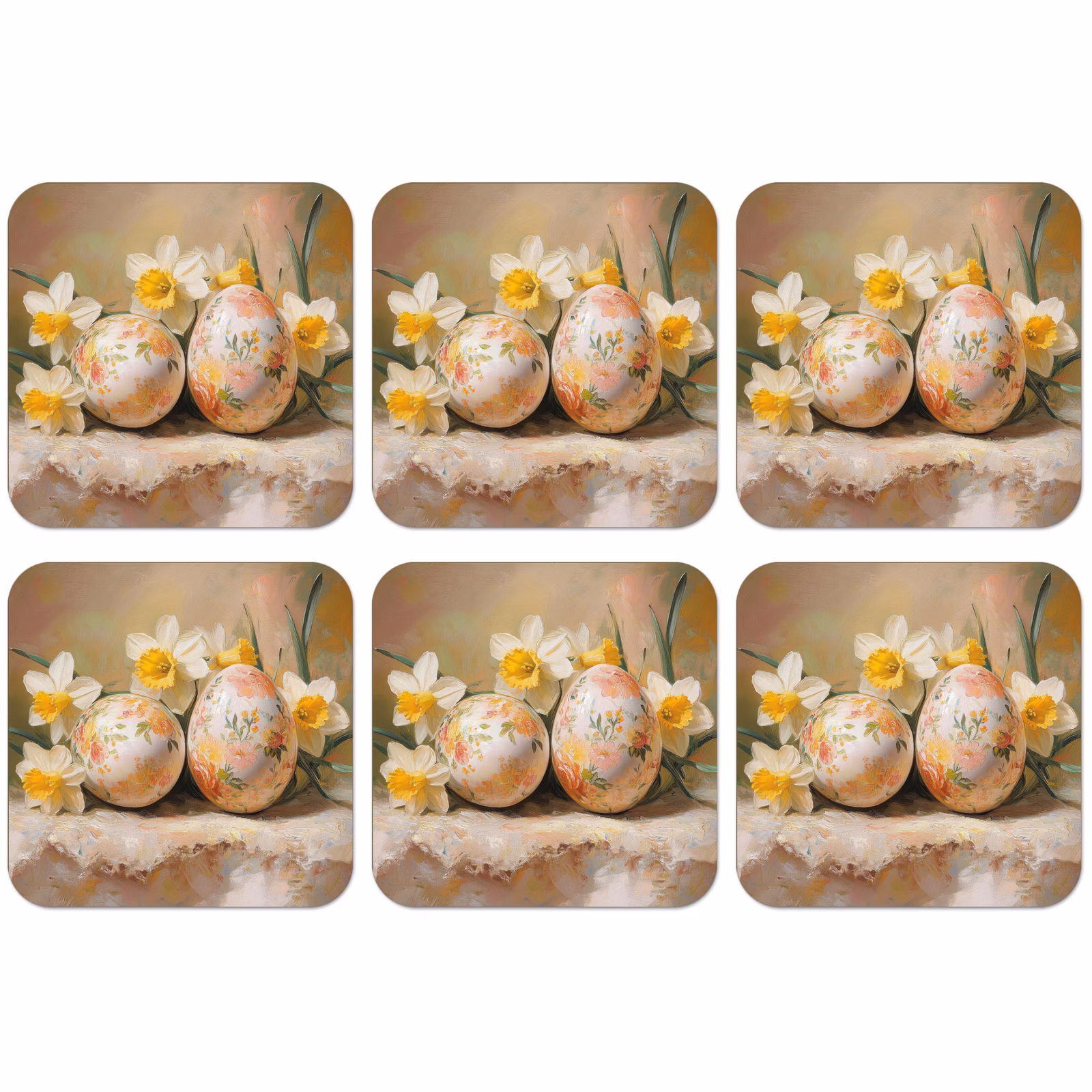 Untersetzer​ - Blumen - Eier - Bemalt — 1