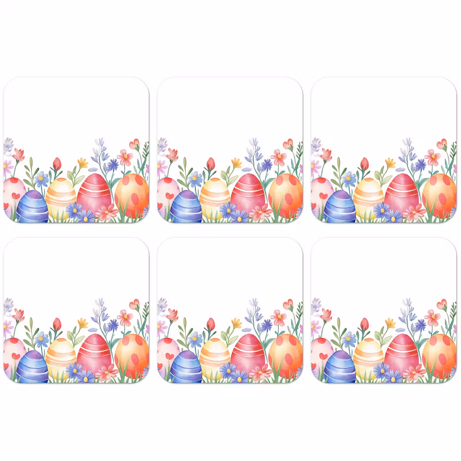 Untersetzer​ - Blumengarten - Bunt - Eier — 1