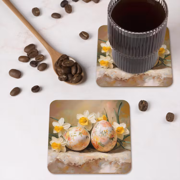 Untersetzer​ - Blumen - Eier - Bemalt — 4