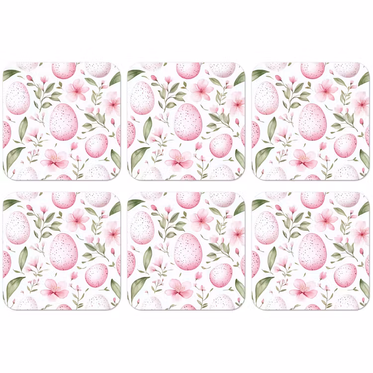 Untersetzer​ - Muster - Eier - Rosa - Ostern — 1