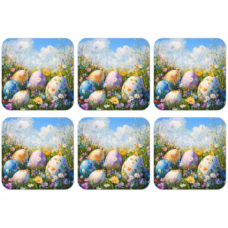Untersetzer​ - Rasen - Eier - Blumen — 1