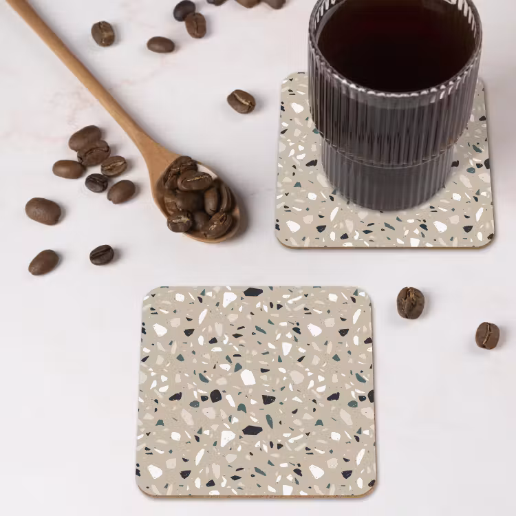 Untersetzer - Terrazzo - Muster - Grün — 4