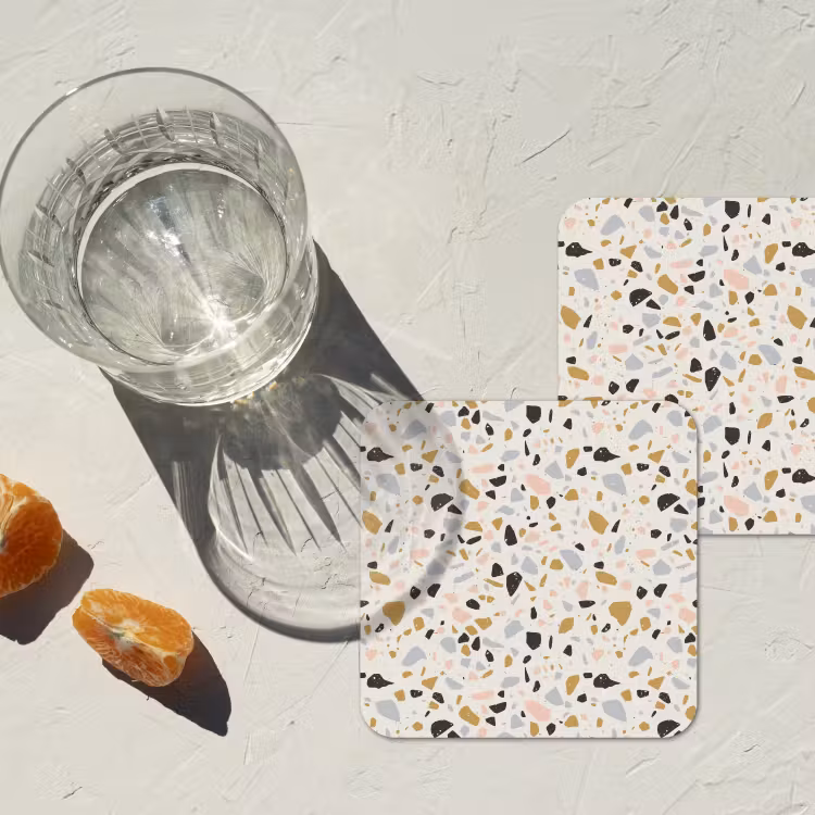 Untersetzer​ - Terrazzo - Muster - Neutral - Weich - Multi — 2