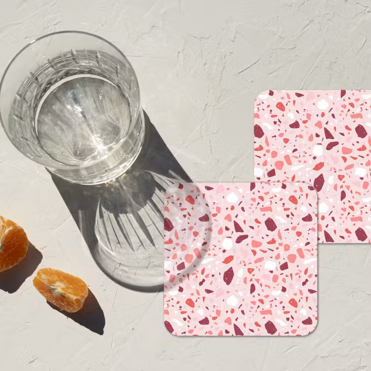 Untersetzer​ - Terrazzo - Muster - Rosa — 2