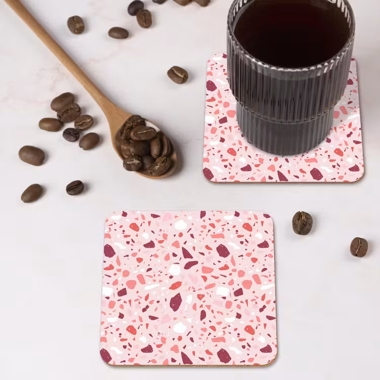Untersetzer​ - Terrazzo - Muster - Rosa — 4