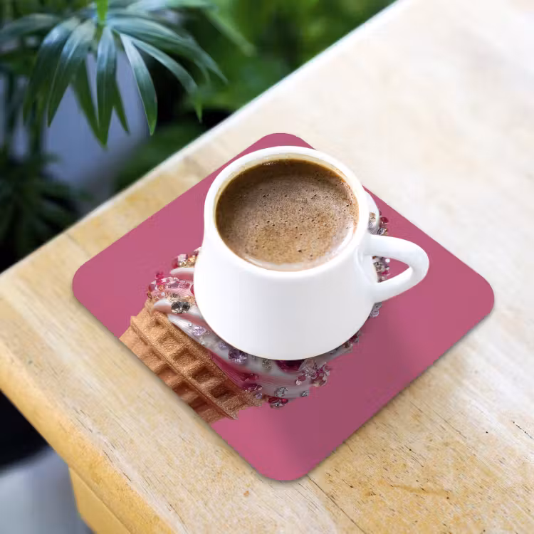 Untersetzer​ - Softeis - Edelsteine - Rosa - Waffel — 3