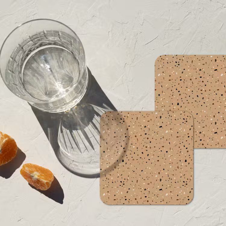 Untersetzer​ - Terrazzo - Muster - Beige — 2