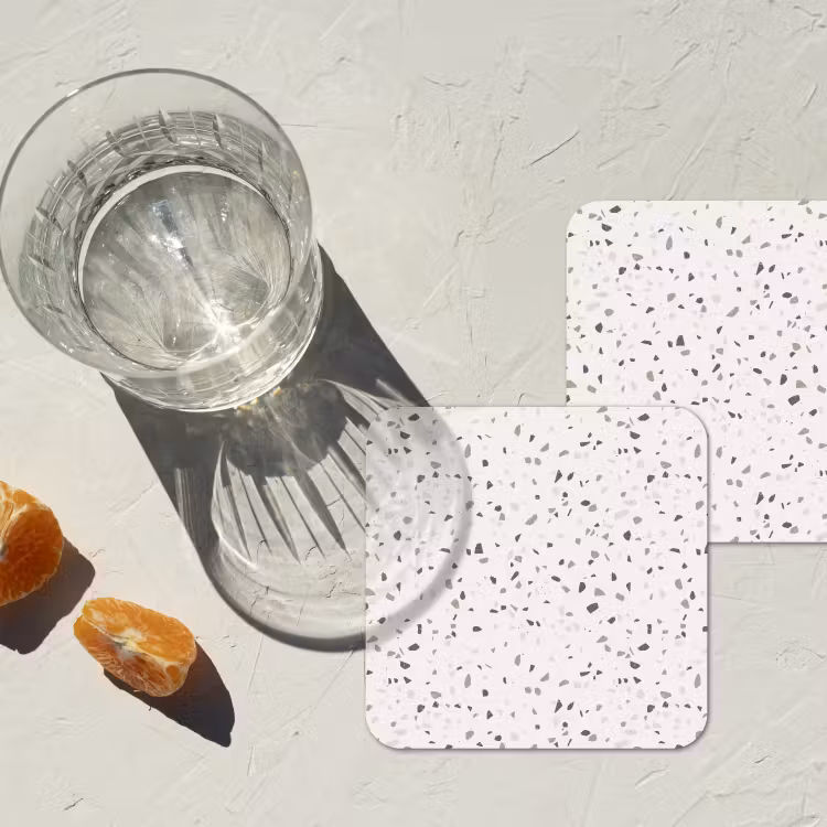 Untersetzer​ - Terrazzo - Muster - Creme — 2