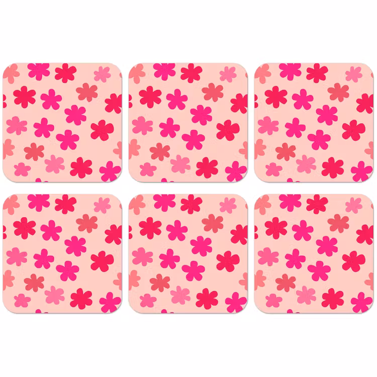 Untersetzer​ - Blumen - Muster - Rosa — 1