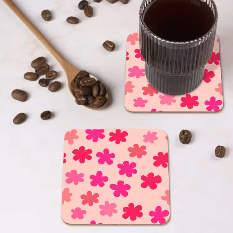 Untersetzer​ - Blumen - Muster - Rosa — 4