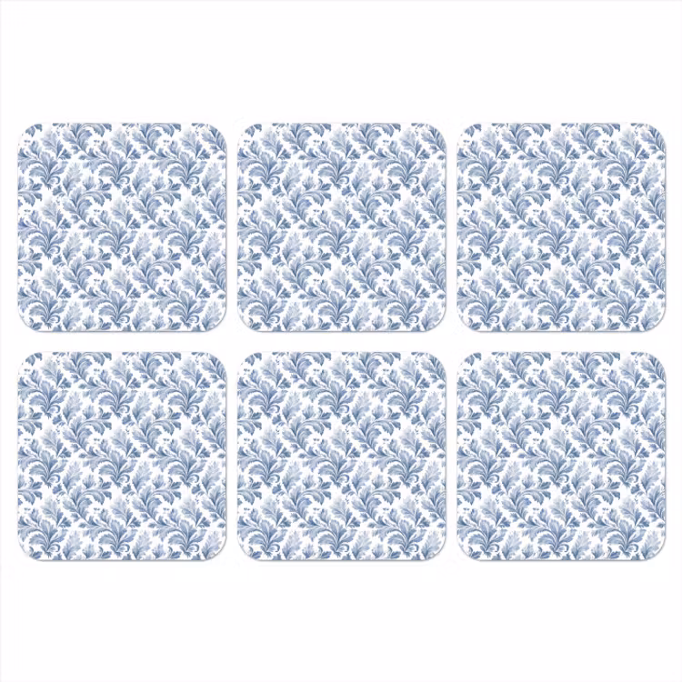 Untersetzer - Blätter - Blau - Muster — 1