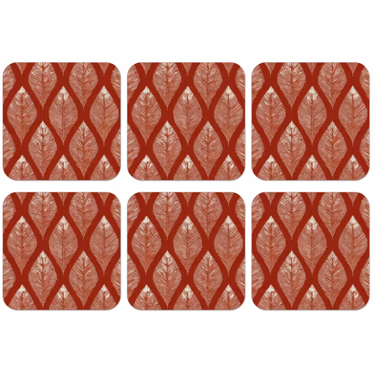 Untersetzer - Blätter - Rot - Elegant — 1