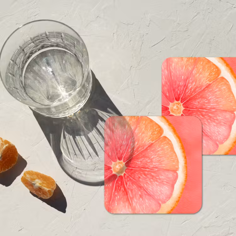 Untersetzer​ - Grapefruit - Rosa - Lebendig — 2