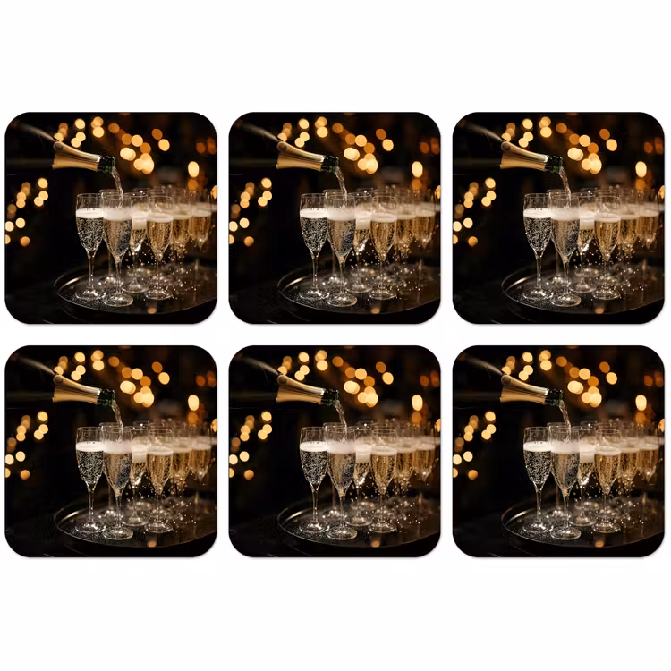 Untersetzer - Lichter - Champagner - Tablett - Gläser — 1