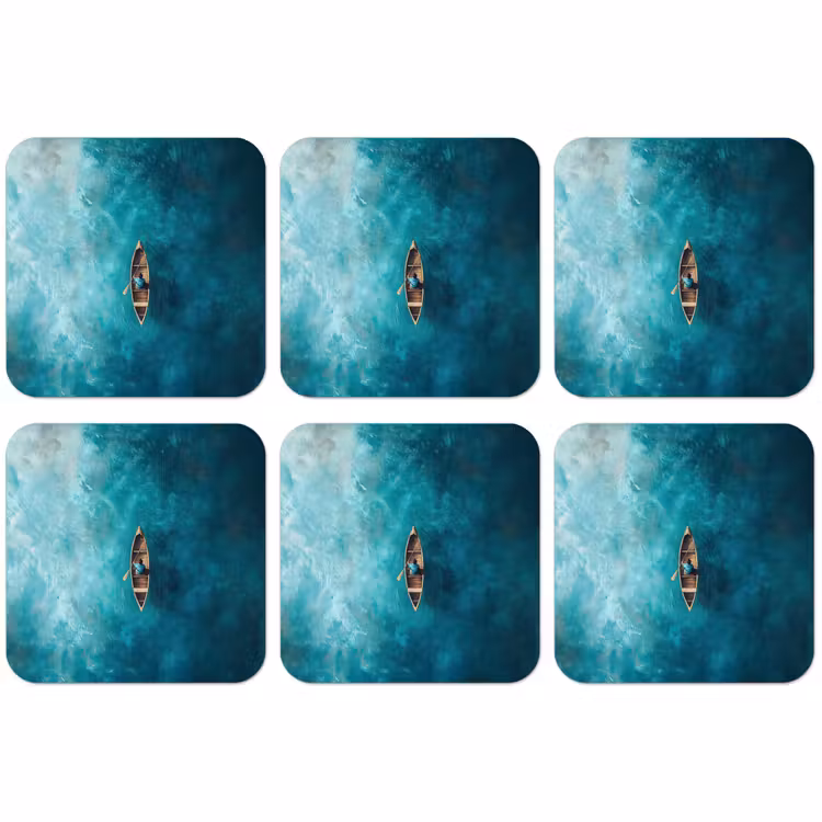 Untersetzer​ - Boot - Wasser - Blau — 1