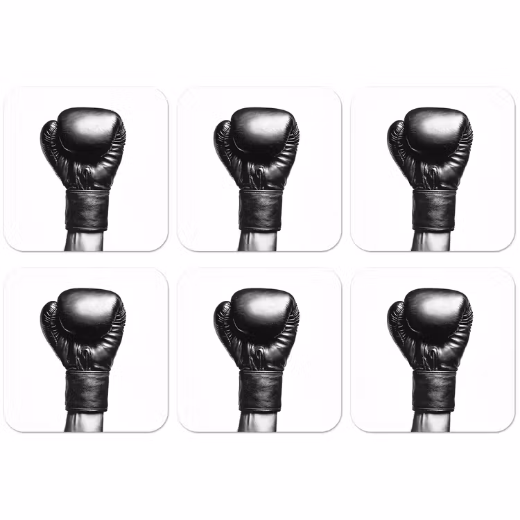 Untersetzer​ - Boxhandschuh - Schwarz - Hand — 1
