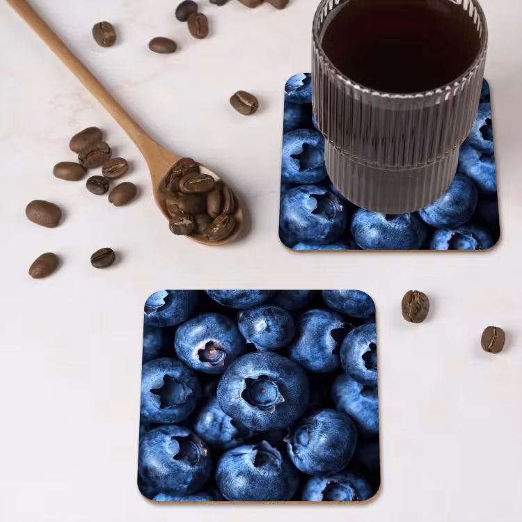 Untersetzer​ - Beeren - Blau - Obst — 4