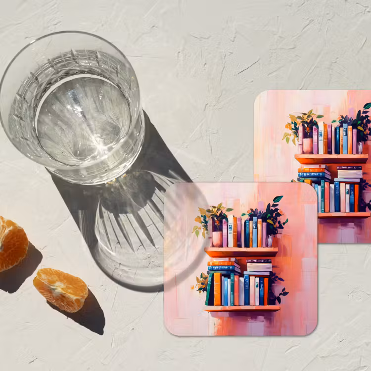 Untersetzer - Regale - Bücher - Blätter — 2