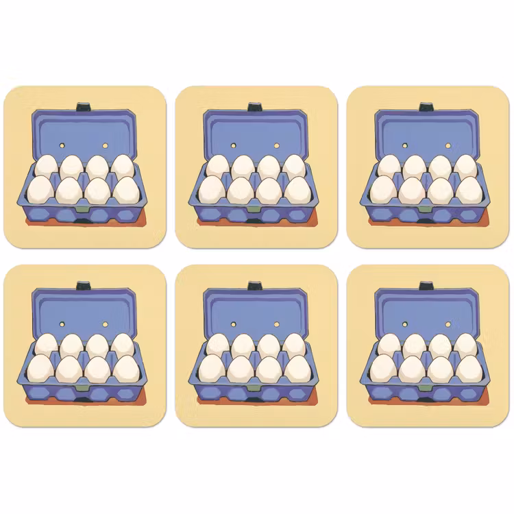 Untersetzer​ - Eier - Box - Minimalistisch - Blau — 1