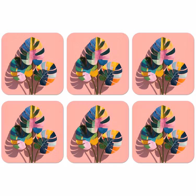 Untersetzer - Blätter - Gemalt - Bunt — 1