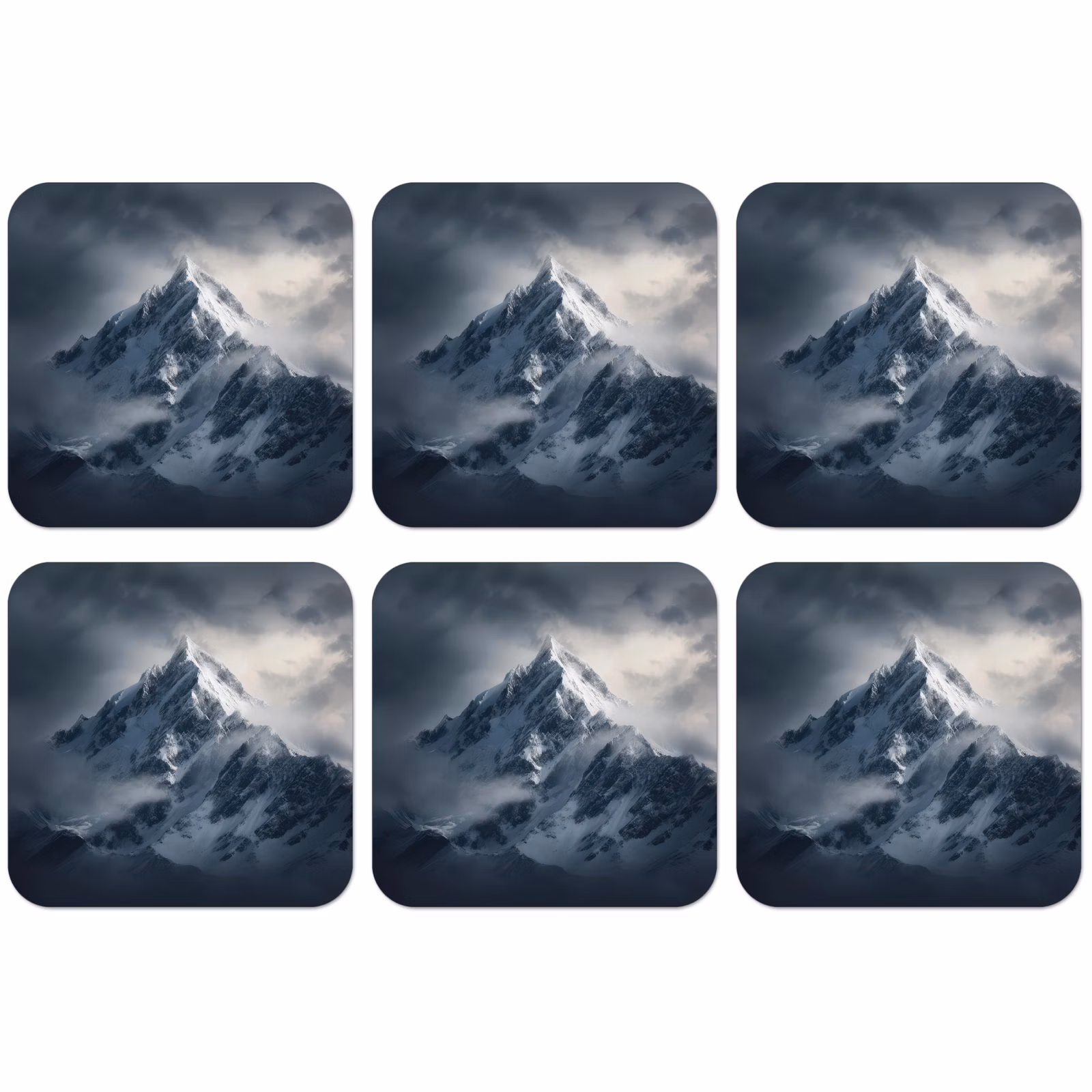 Untersetzer​ - Schnee - Berg - Wolken — 1