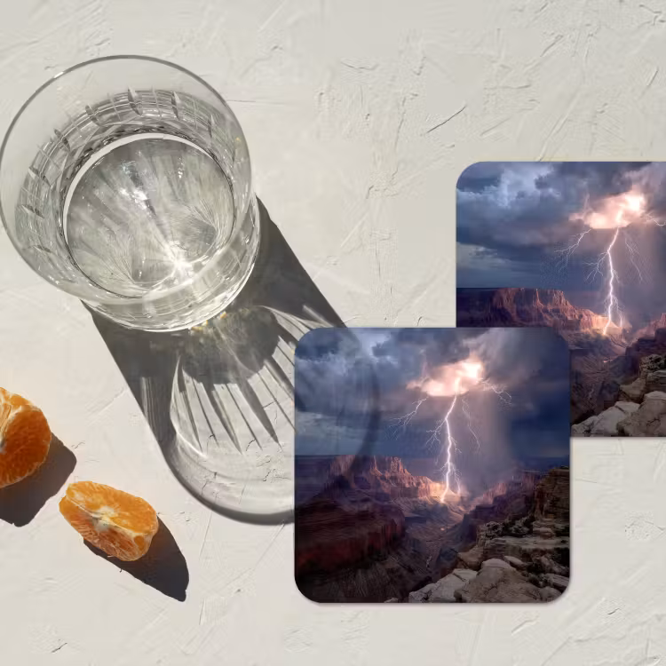 Untersetzer​ - Blitze - Wolken - Schlucht — 2