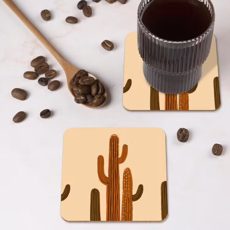 Untersetzer - Kaktus - Wüste - Sand - Braun — 4