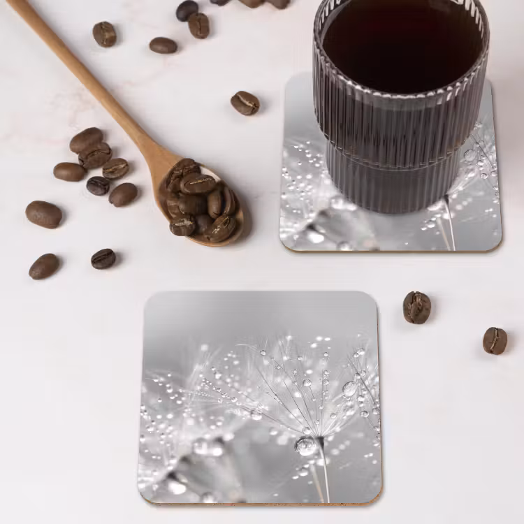 Untersetzer - Löwenzahn - Wassertropfen - Stilleben - Modern — 4