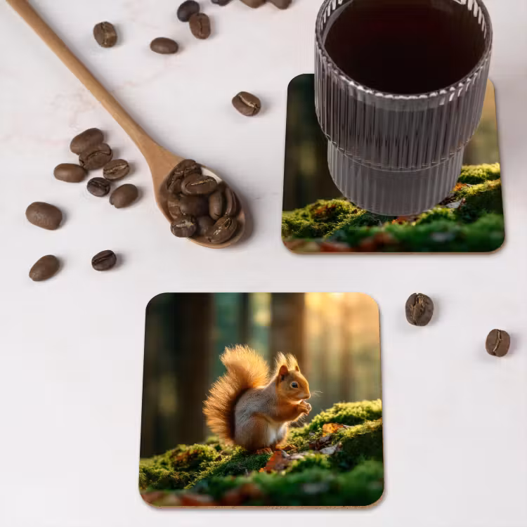 Untersetzer - Eichhörnchen - Nuss - Gras — 4