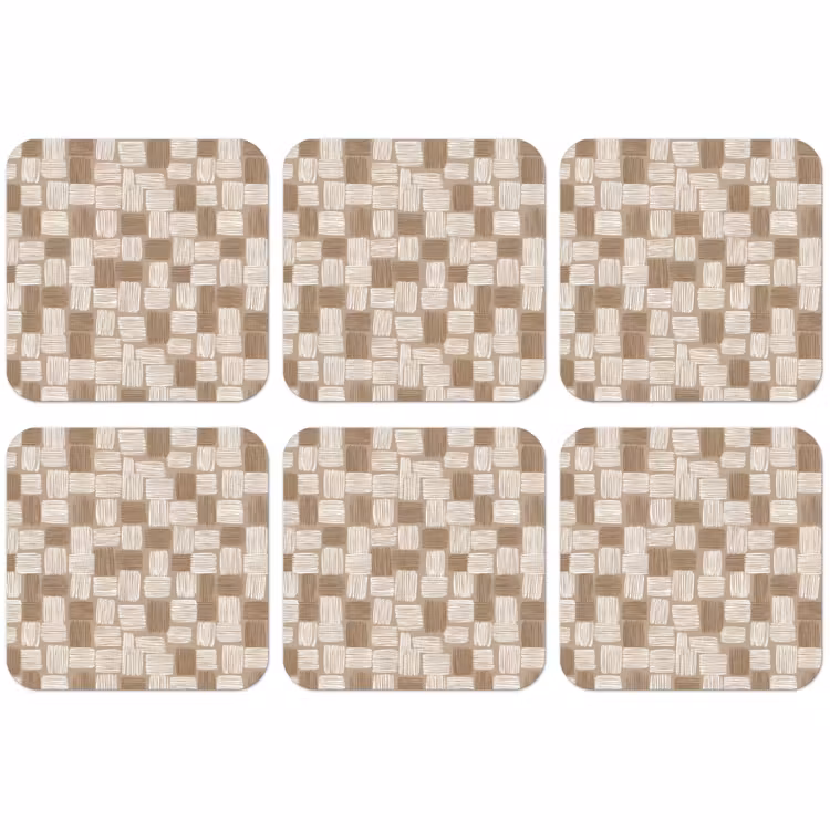 Untersetzer​ - Block - Muster - Braun — 1