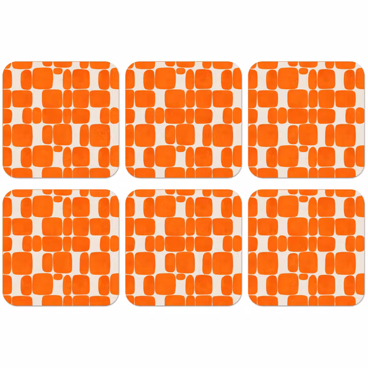 Untersetzer​ - Muster - Retro - Orange — 1