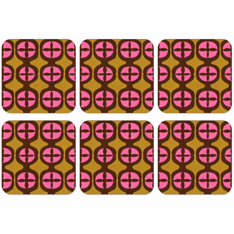 Untersetzer​ - Modern - Gemustert - Rosa — 1