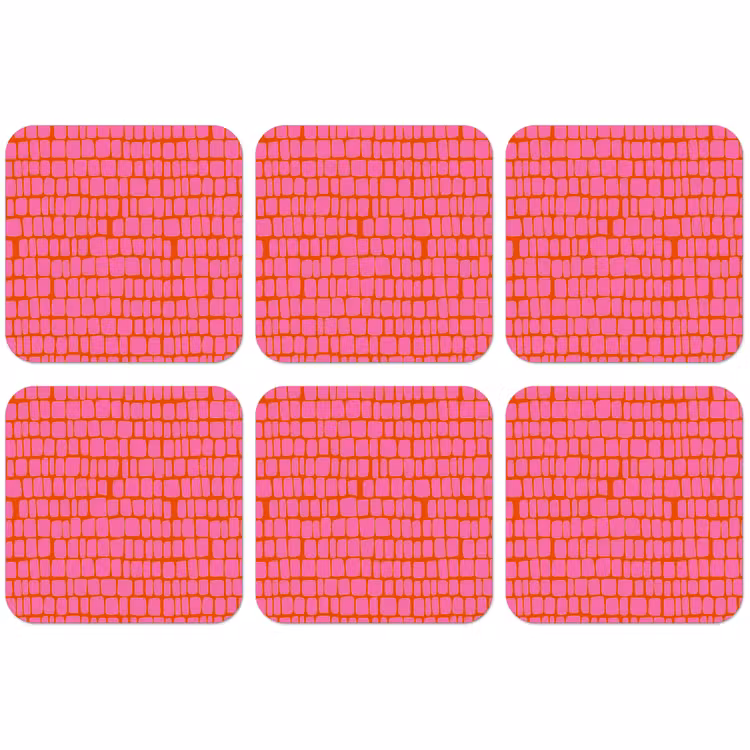 Untersetzer​ - Bio - Gitter - Rosa — 1