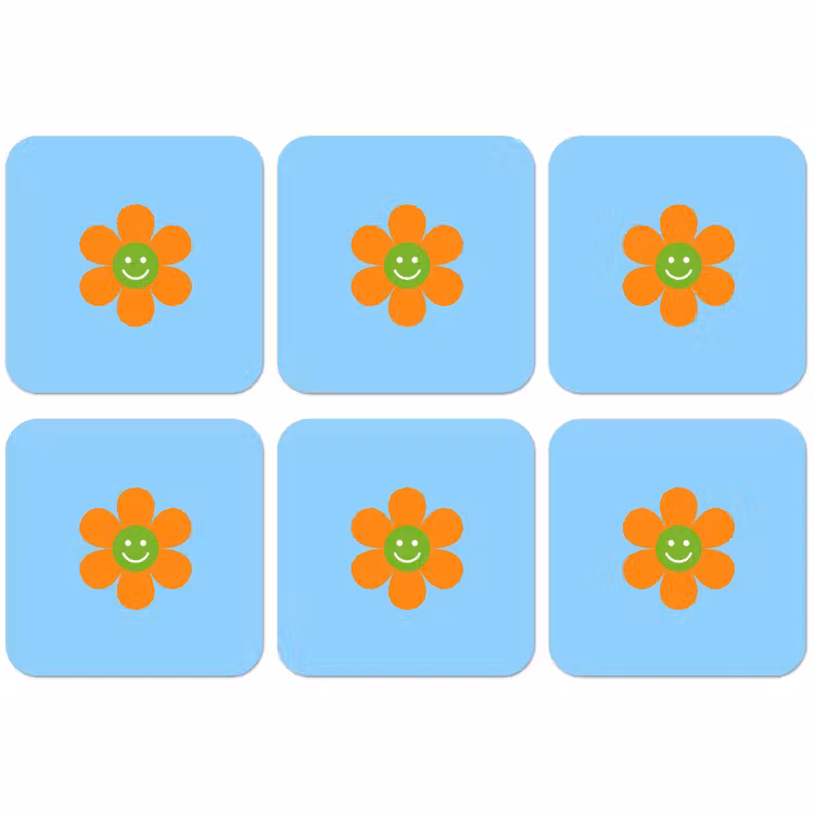 Untersetzer​ - Blume - Smiley - Farbenfroh — 1