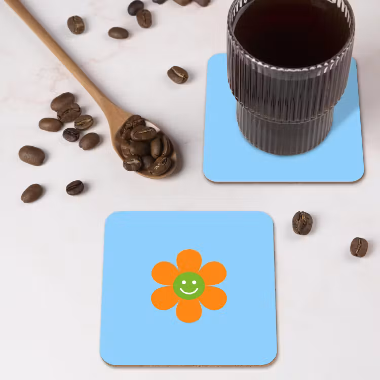Untersetzer​ - Blume - Smiley - Farbenfroh — 4