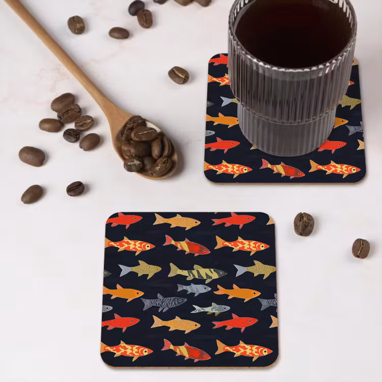 Untersetzer​ - Fisch - Muster - Farbenfroh — 4
