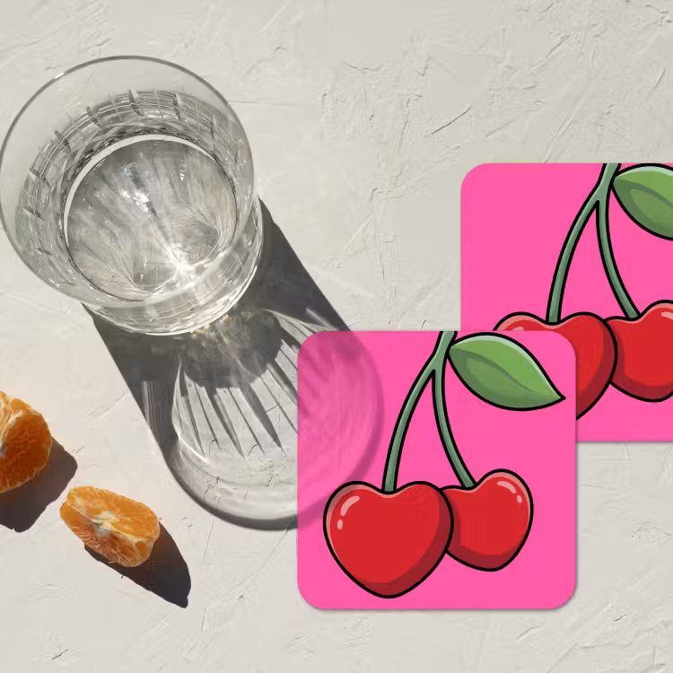 Untersetzer​ - Kirsche - Rosa - Obst — 2